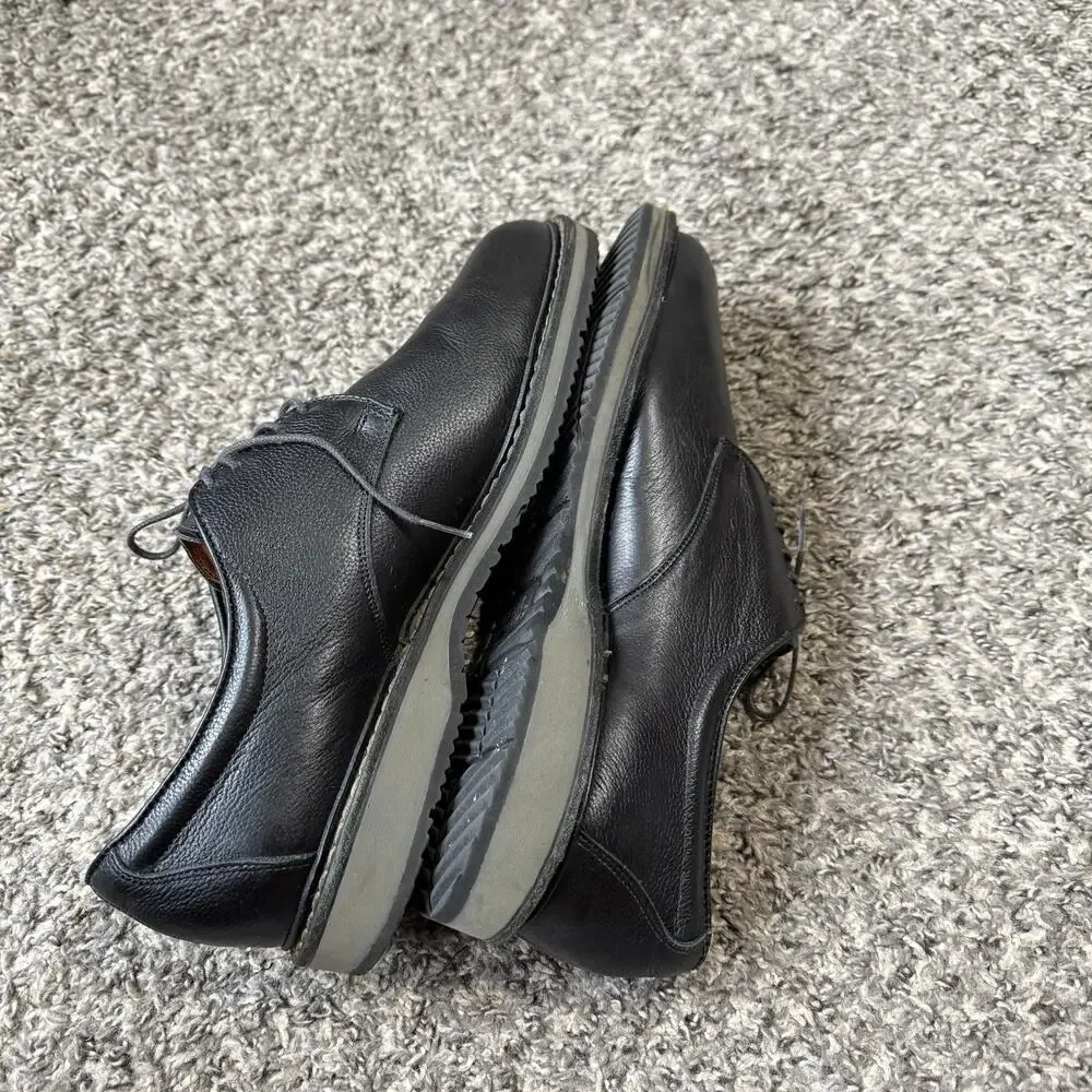 Allen Edmonds WANDERER COMFORT Plain Toe Blucher 11.5 D Black Grain Leather
